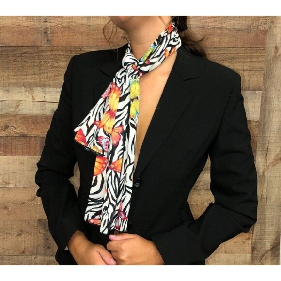 Black & White Animal Print Scarf - Picture 3 of 6